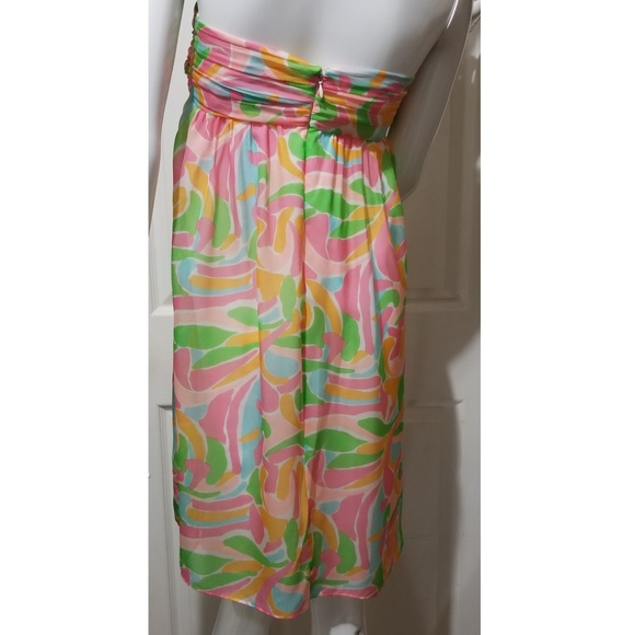 ❌SOLD🎀NWOT🎀 Shoshanna Strapless Silk Print Dress - Picture 3 of 5